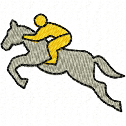 Horseback Riding Embroidery Design 6